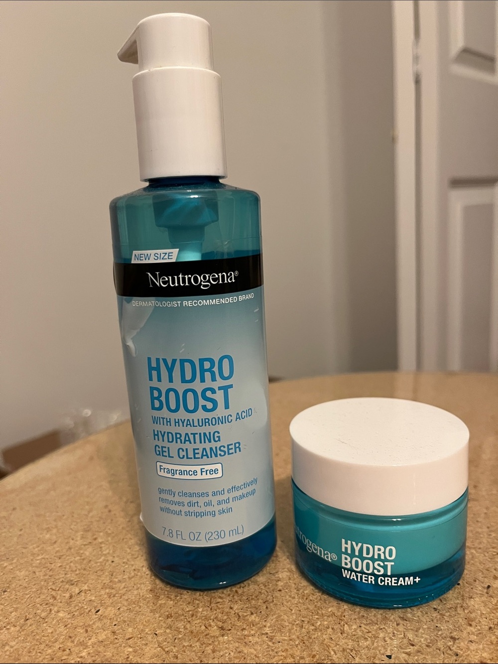 Neutrogena Hydro Boost Hydrating Gel Cleanser & Water Cream - Blue, White